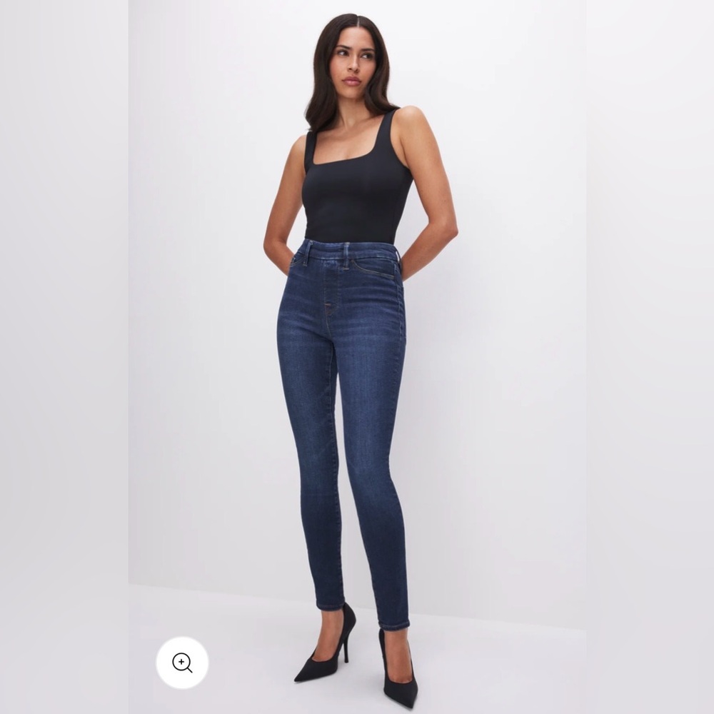 Good American Power Stretch Pull-on Skinny Jeans, SML NWT - Picture 2 of 3